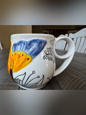 Cypress Hand-Painted Ceramic Floral Mug